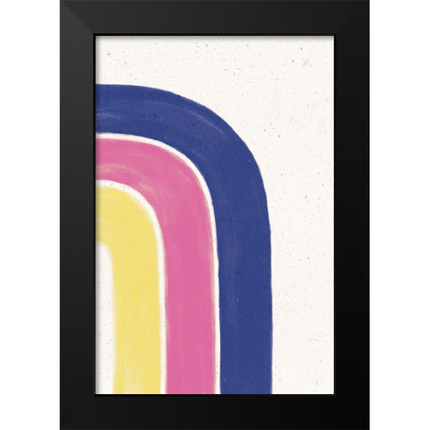 Rainbow Blush I Black Modern Wood Framed Art Print by York, Leah
