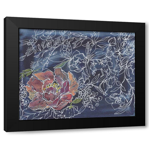 Garden at Dusk Black Modern Wood Framed Art Print with Double Matting by Rice, Kristy