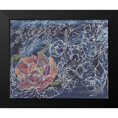 Garden at Dusk Black Modern Wood Framed Art Print by Rice, Kristy