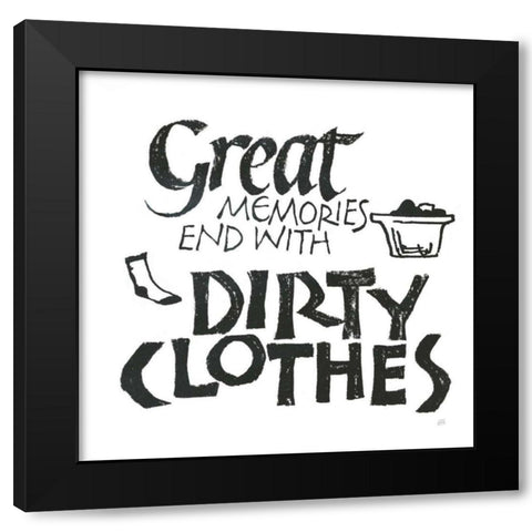 Laundry Room I White Black Modern Wood Framed Art Print by Paschke, Chris