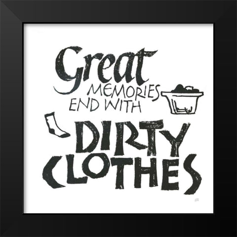 Laundry Room I White Black Modern Wood Framed Art Print by Paschke, Chris