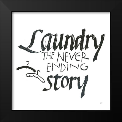 Laundry Room II White Black Modern Wood Framed Art Print by Paschke, Chris