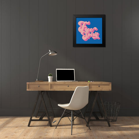 Free Spirit Black Modern Wood Framed Art Print by Wild Apple Portfolio