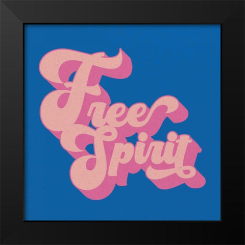 Free Spirit Black Modern Wood Framed Art Print by Wild Apple Portfolio