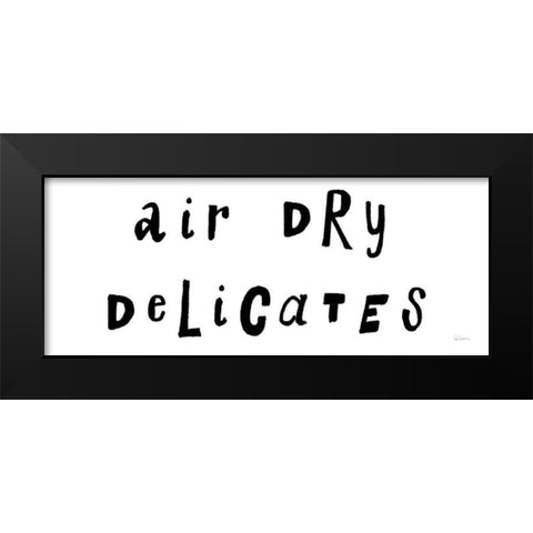 Laundry Room Delicates Black Modern Wood Framed Art Print by Schlabach, Sue
