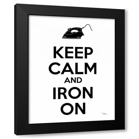 Laundry On II BW Black Modern Wood Framed Art Print with Double Matting by Pela Studio