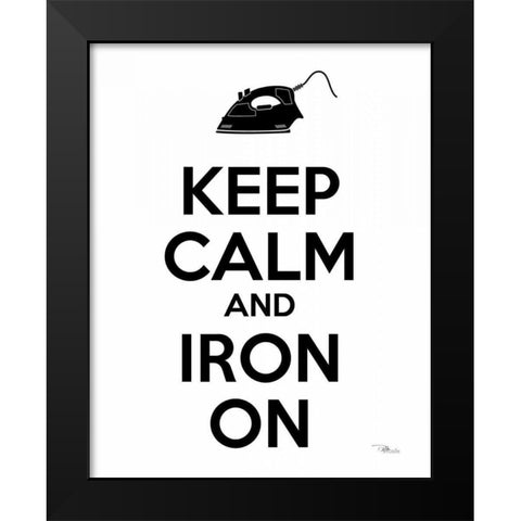 Laundry On II BW Black Modern Wood Framed Art Print by Pela Studio