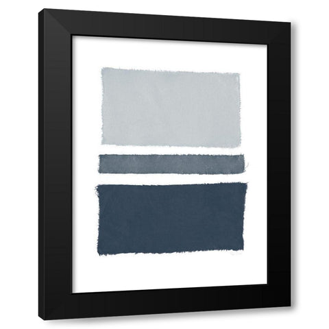 Painted Weaving V Dark Black Modern Wood Framed Art Print with Double Matting by Rhue, Piper
