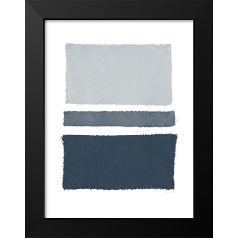 Painted Weaving V Dark Black Modern Wood Framed Art Print by Rhue, Piper