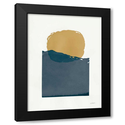 Buoyant Dark Black Modern Wood Framed Art Print with Double Matting by Schick, Mike