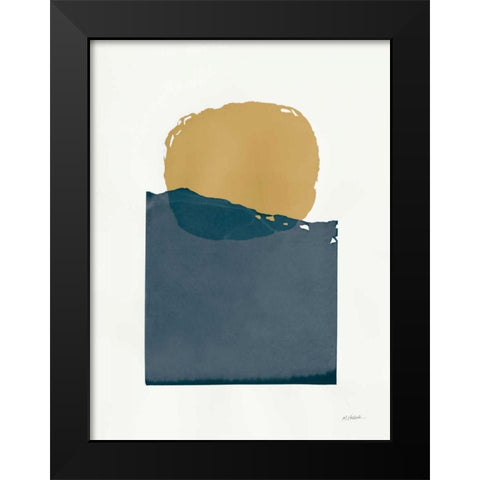 Buoyant Dark Black Modern Wood Framed Art Print by Schick, Mike