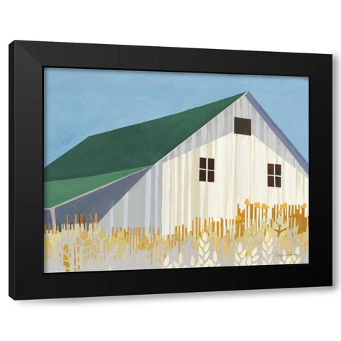 Wheat Fields Green Crop Black Modern Wood Framed Art Print with Double Matting by Tillmon, Avery