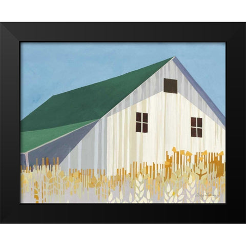 Wheat Fields Green Crop Black Modern Wood Framed Art Print by Tillmon, Avery