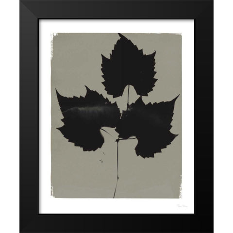 Nature by the Lake Leaves I Gray Black Modern Wood Framed Art Print by Rhue, Piper