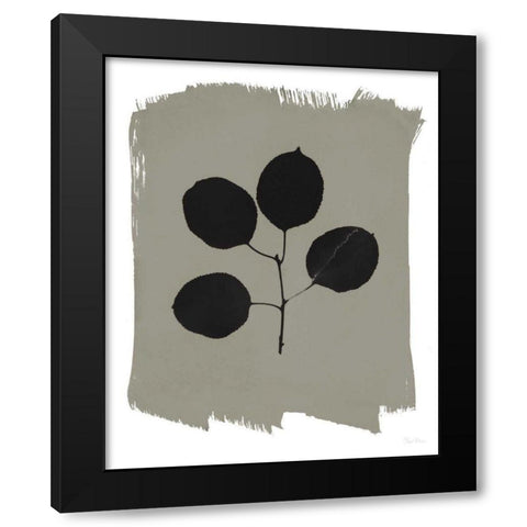 Nature by the Lake Leaves II Gray Black Modern Wood Framed Art Print with Double Matting by Rhue, Piper