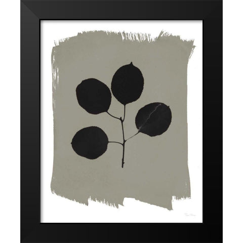 Nature by the Lake Leaves II Gray Black Modern Wood Framed Art Print by Rhue, Piper