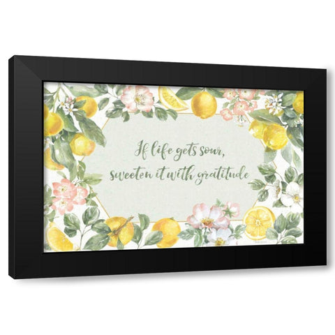 Citrus Charm I Black Modern Wood Framed Art Print with Double Matting by Grove, Beth