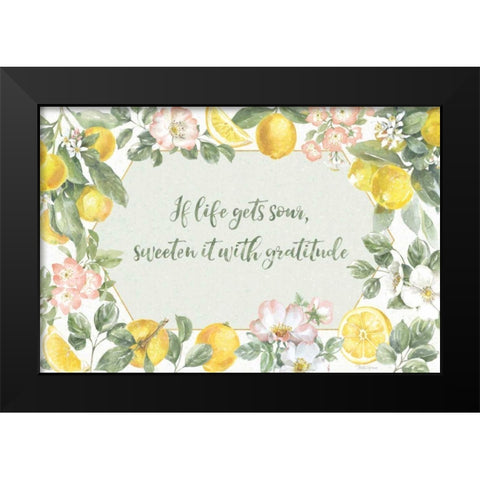 Citrus Charm I Black Modern Wood Framed Art Print by Grove, Beth