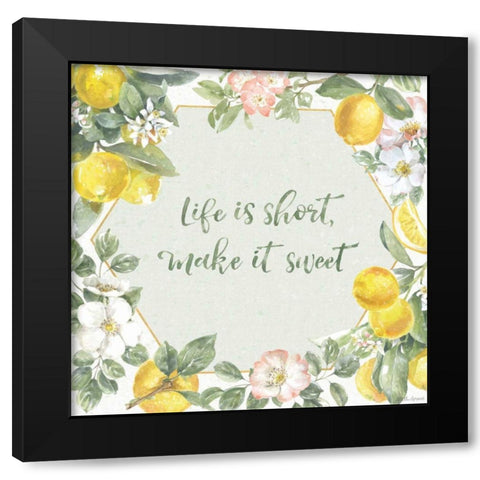 Citrus Charm II Black Modern Wood Framed Art Print by Grove, Beth