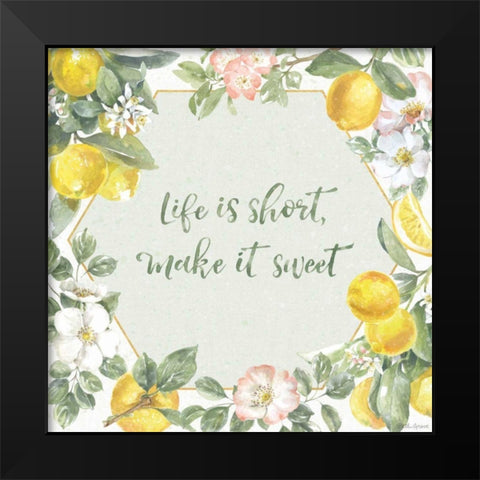 Citrus Charm II Black Modern Wood Framed Art Print by Grove, Beth