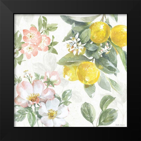 Citrus Charm V Black Modern Wood Framed Art Print by Grove, Beth