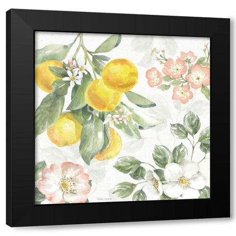 Citrus Charm VI Black Modern Wood Framed Art Print by Grove, Beth