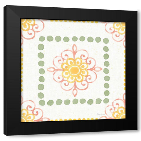 Citrus Charm Pattern VIII Black Modern Wood Framed Art Print with Double Matting by Grove, Beth
