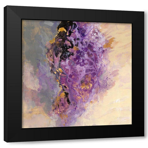 Amethyst Black Modern Wood Framed Art Print by Vassileva, Silvia