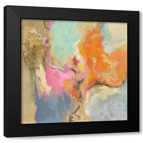 Tangerine Gold Mid Mod Black Modern Wood Framed Art Print by Vassileva, Silvia
