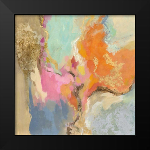 Tangerine Gold Mid Mod Black Modern Wood Framed Art Print by Vassileva, Silvia