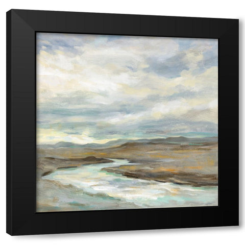 Iceland Silver River Black Modern Wood Framed Art Print with Double Matting by Vassileva, Silvia