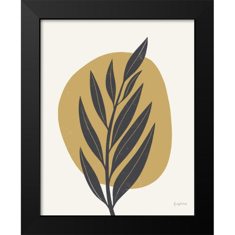 Mid Century Modern IV Yellow Black Modern Wood Framed Art Print by Thorns, Becky