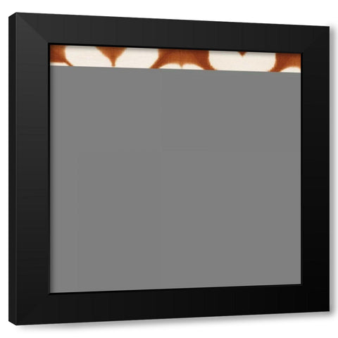 Shibori Square I Orange Black Modern Wood Framed Art Print with Double Matting by Green, Nancy