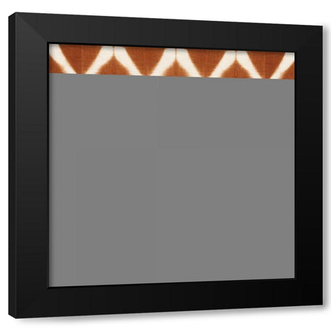 Shibori Square V Orange Black Modern Wood Framed Art Print with Double Matting by Green, Nancy