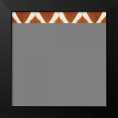 Shibori Square V Orange Black Modern Wood Framed Art Print by Green, Nancy