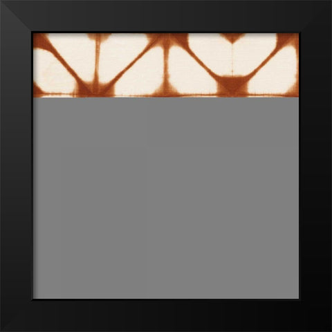 Shibori Square VIII Orange Black Modern Wood Framed Art Print by Green, Nancy