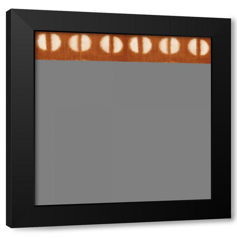 Shibori Square IX Orange Black Modern Wood Framed Art Print with Double Matting by Green, Nancy