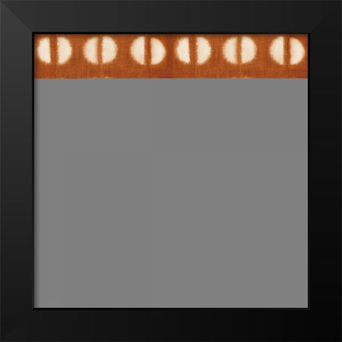 Shibori Square IX Orange Black Modern Wood Framed Art Print by Green, Nancy