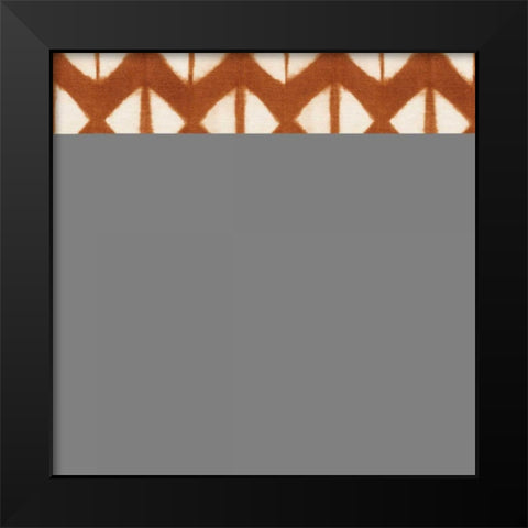 Shibori Square X Orange Black Modern Wood Framed Art Print by Green, Nancy