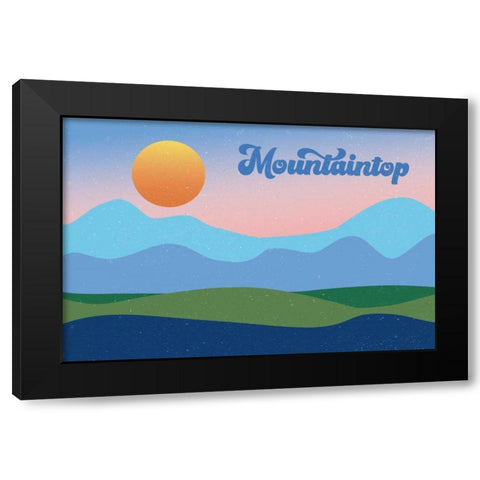 Mountaintop Black Modern Wood Framed Art Print with Double Matting by Wild Apple Portfolio