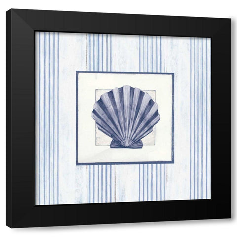 Sanibel Shell I Navy Black Modern Wood Framed Art Print with Double Matting by Tillmon, Avery