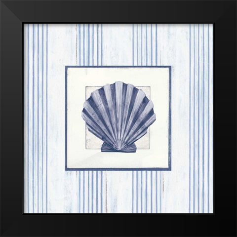 Sanibel Shell I Navy Black Modern Wood Framed Art Print by Tillmon, Avery