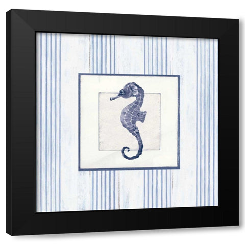 Sanibel Shell IV Navy Black Modern Wood Framed Art Print with Double Matting by Tillmon, Avery