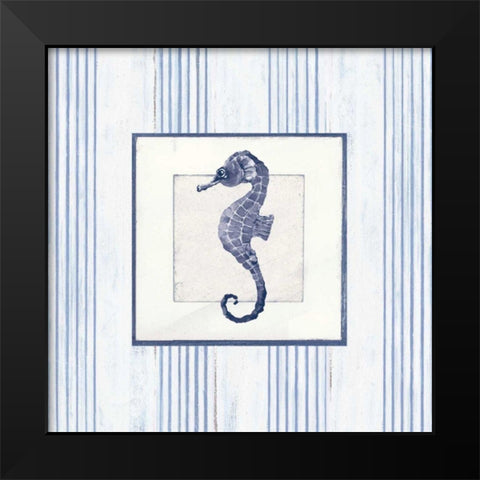Sanibel Shell IV Navy Black Modern Wood Framed Art Print by Tillmon, Avery