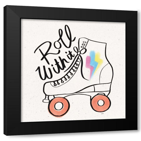 Throwback II Black Modern Wood Framed Art Print with Double Matting by York, Leah