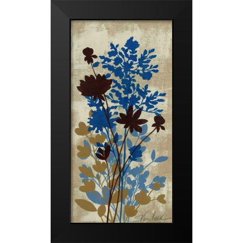Spring Bouquet I on Tan Black Modern Wood Framed Art Print by Vassileva, Silvia