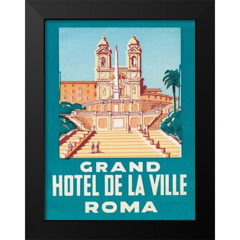 Travel Poster IV Black Modern Wood Framed Art Print by Wild Apple Portfolio