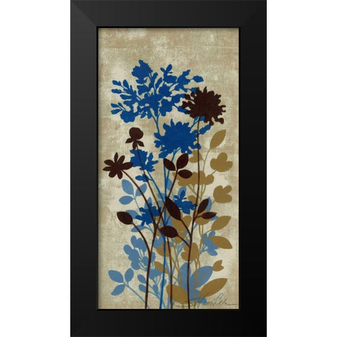 Spring Bouquet II on Tan Black Modern Wood Framed Art Print by Vassileva, Silvia