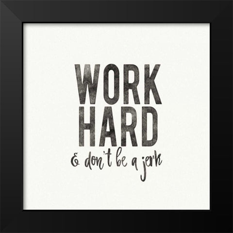Work from Home III Black Modern Wood Framed Art Print by Wild Apple Portfolio