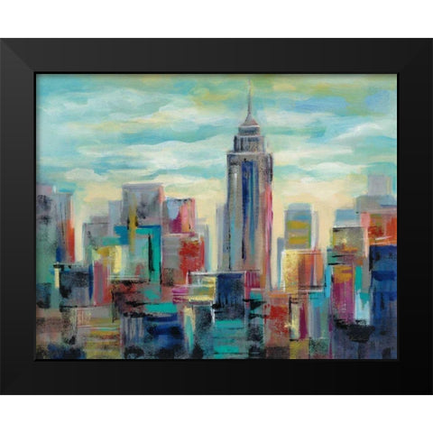 Colorful Day in Manhattan Black Modern Wood Framed Art Print by Vassileva, Silvia